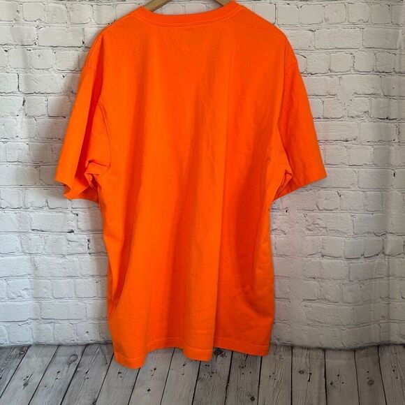 Carhartt Men’s Neon Orange Short Sleeve Loose Fit Tshirt Heavyweight size xl - Picture 3 of 5